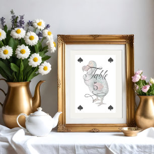 Vintage Alice i Wonderland Dodo Bird Character Bordsnummer