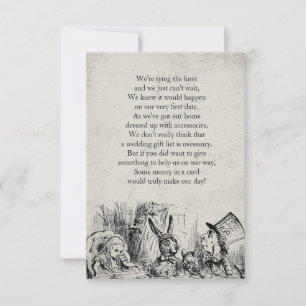 Vintage Alice i Wonderland Gift Dikt