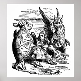 Vintage Alice i Wonderland, Griffin, Mock Turtle Poster