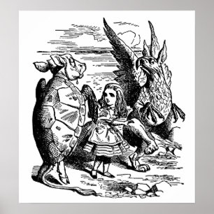 Vintage Alice i Wonderland, Griffin, Mock Turtle Poster