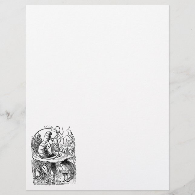 Vintage Alice i Wonderland Hookah Caterpelare (Framsida)