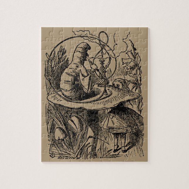 Vintage Alice i Wonderland Hookah Caterpelare Pussel (Vertikal)