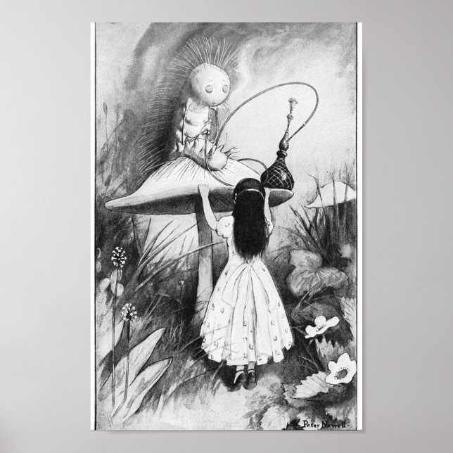 Vintage Alice i Wonderland Illustration Poster (Framsidan)