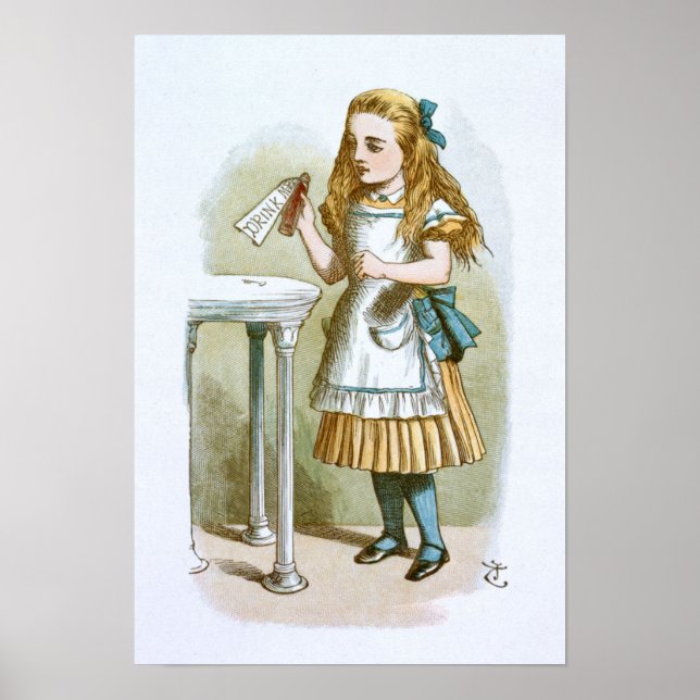 Vintage Alice i Wonderland Illustration Poster (Framsidan)