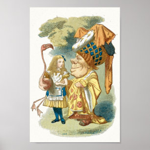 Vintage Alice i Wonderland Illustration Poster