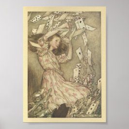 Vintage Alice i Wonderland Illustration Poster