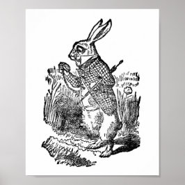 Vintage Alice i Wonderland Illustration Poster