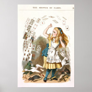 Vintage Alice i Wonderland Illustration Poster
