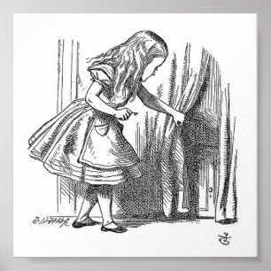 Vintage Alice i Wonderland Illustration Poster