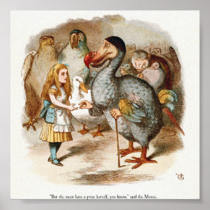 Vintage Alice i Wonderland Illustration Poster