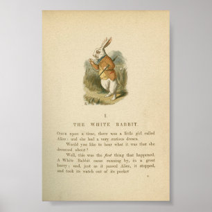 Vintage Alice i Wonderland Illustration Poster