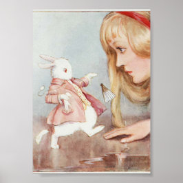 Vintage Alice i Wonderland Illustration Poster