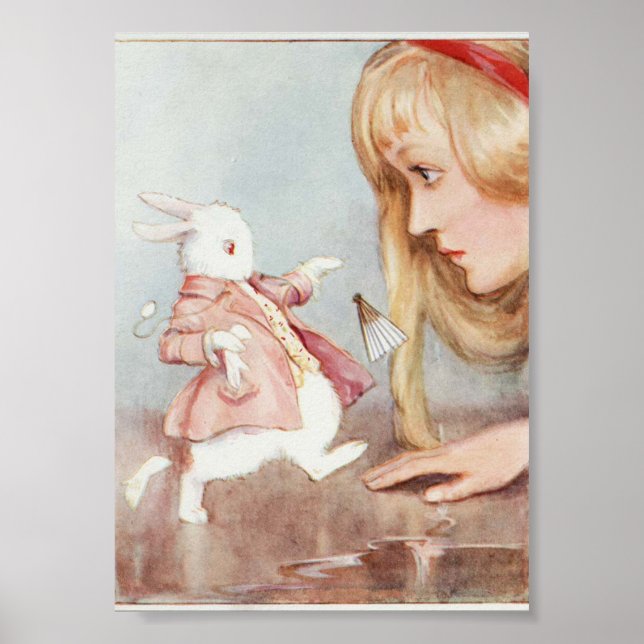 Vintage Alice i Wonderland Illustration Poster (Framsidan)