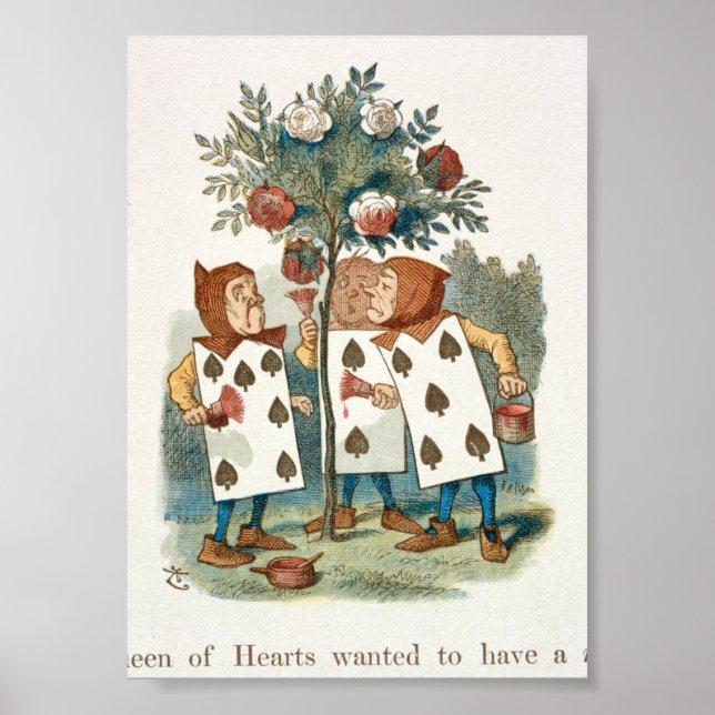 Vintage Alice i Wonderland Illustration Poster (Framsidan)