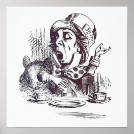 Vintage Alice i Wonderland Illustration Poster