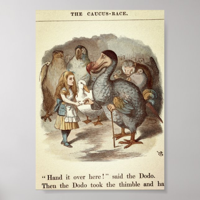 Vintage Alice i Wonderland Illustration Poster (Framsidan)