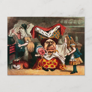 Vintage Alice i Wonderland Illustration Vykort