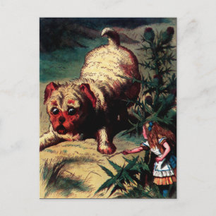 Vintage Alice i Wonderland Illustration Vykort