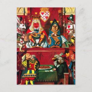 Vintage Alice i Wonderland Illustration Vykort