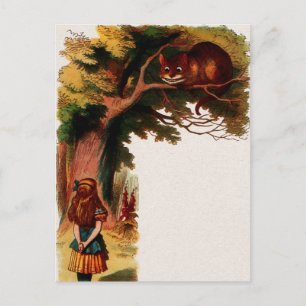 Vintage Alice i Wonderland Illustration Vykort