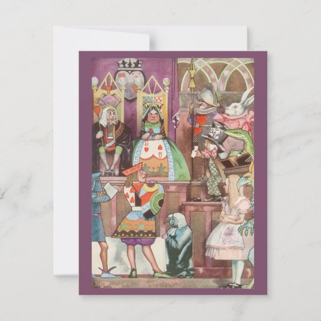 Vintage Alice i Wonderland-inbjudan Inbjudningar (Framsida)