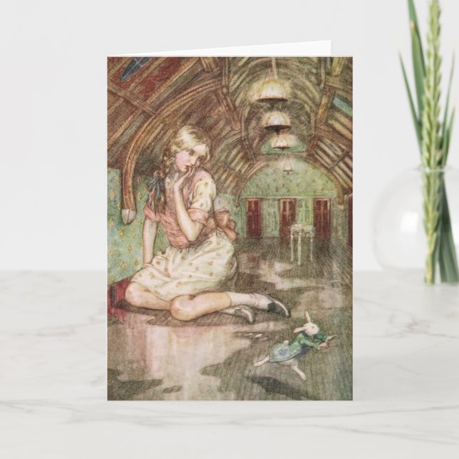 Vintage Alice i Wonderland Kort (Framsida)