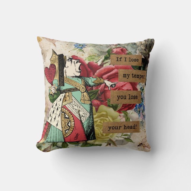 Vintage Alice i Wonderland Kudde (Framsida)