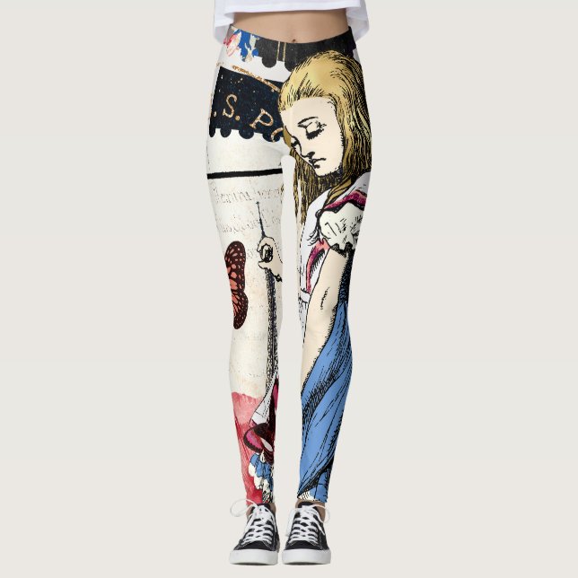 Vintage Alice i Wonderland Leggings (Framsida)