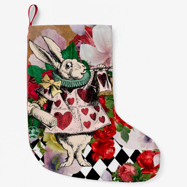 Vintage Alice i Wonderland Liten Julstrumpa (Framsidan)