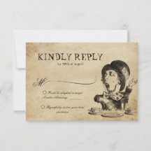 Vintage Alice i Wonderland Mad Hatter Bröllop