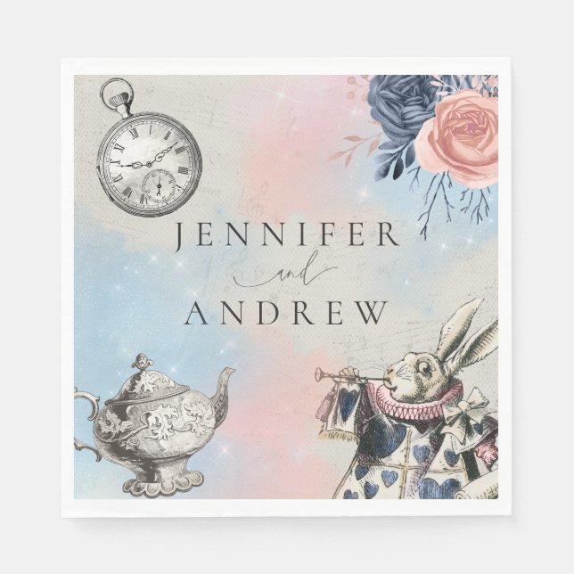 Vintage Alice i Wonderland Napkins Pappersservett (Framsidan)