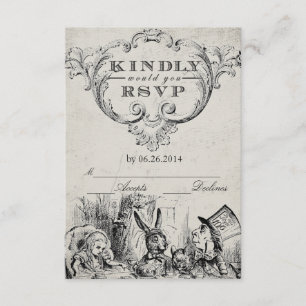 Vintage Alice i Wonderland OSA kort