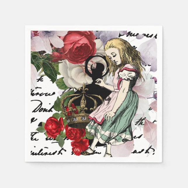 Vintage Alice i Wonderland Pappersservett (Framsidan)
