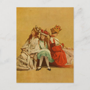 Vintage Alice i Wonderland Postcard Vykort