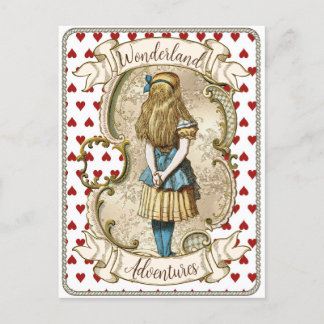 Vintage Alice i Wonderland Postcard Vykort
