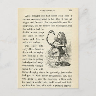 Vintage Alice i Wonderland Postcard Vykort