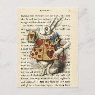 Vintage Alice i Wonderland Postcard Vykort