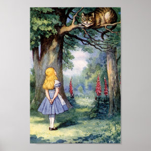 Vintage Alice i Wonderland Poster