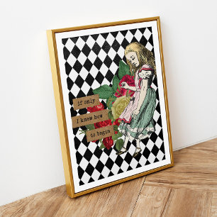 Vintage Alice i Wonderland Poster