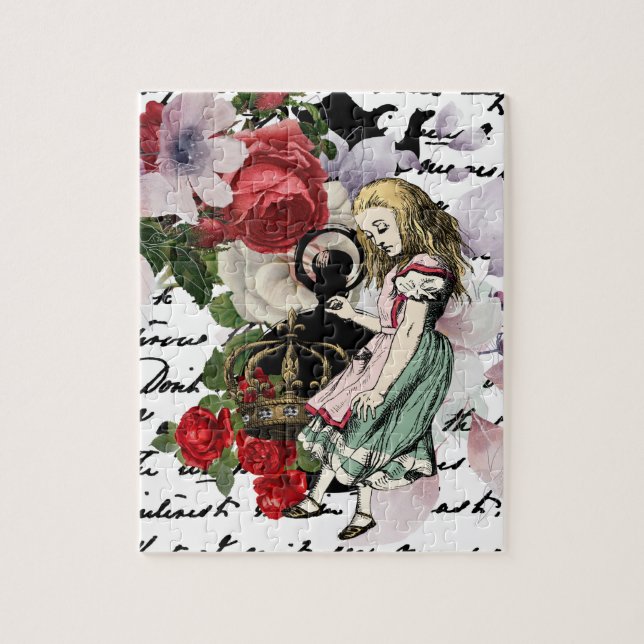 Vintage Alice i Wonderland Pussel (Vertikal)