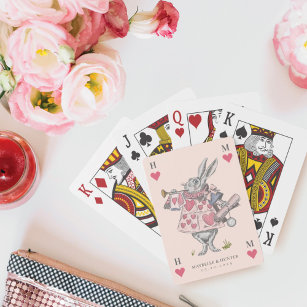 Vintage Alice i Wonderland Rabbit-uppspelningskort Casinokort