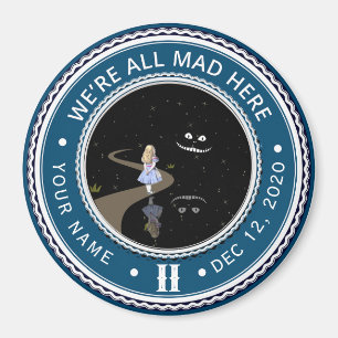 Vintage Alice i Wonderland Sobriety Medallion Magnet