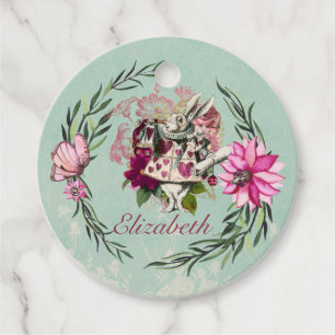 Vintage Alice i Wonderland Tea Party Anpassningsba Gåvor Etiketter