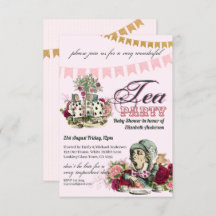 Vintage Alice i Wonderland Tea Party Anpassningsba