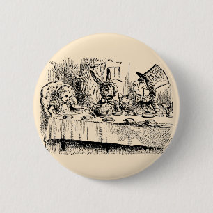 Vintage Alice i Wonderland, Tea Party Scene Knapp