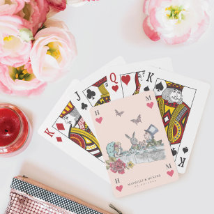 Vintage Alice i Wonderland Tea Party spelkort