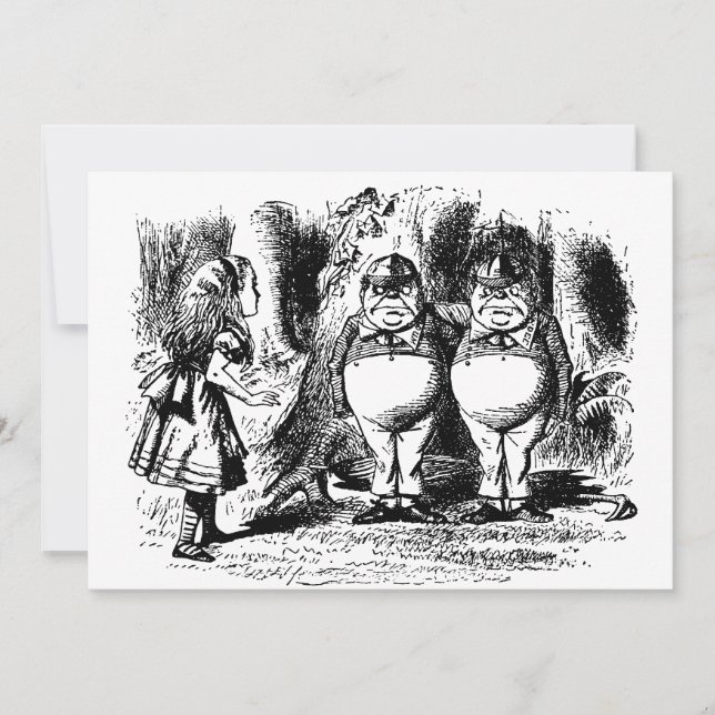 Vintage Alice i Wonderland, Tweedledum Tweedledee (Framsida)