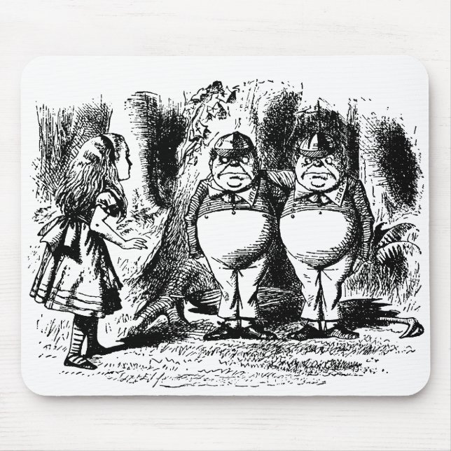 Vintage Alice i Wonderland, Tweedledum Tweedledee Musmatta (Framsidan)