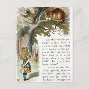 Vintage Alice i Wonderland Vykort