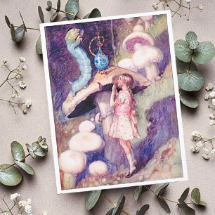 Vintage Alice i Wonderland Vykort